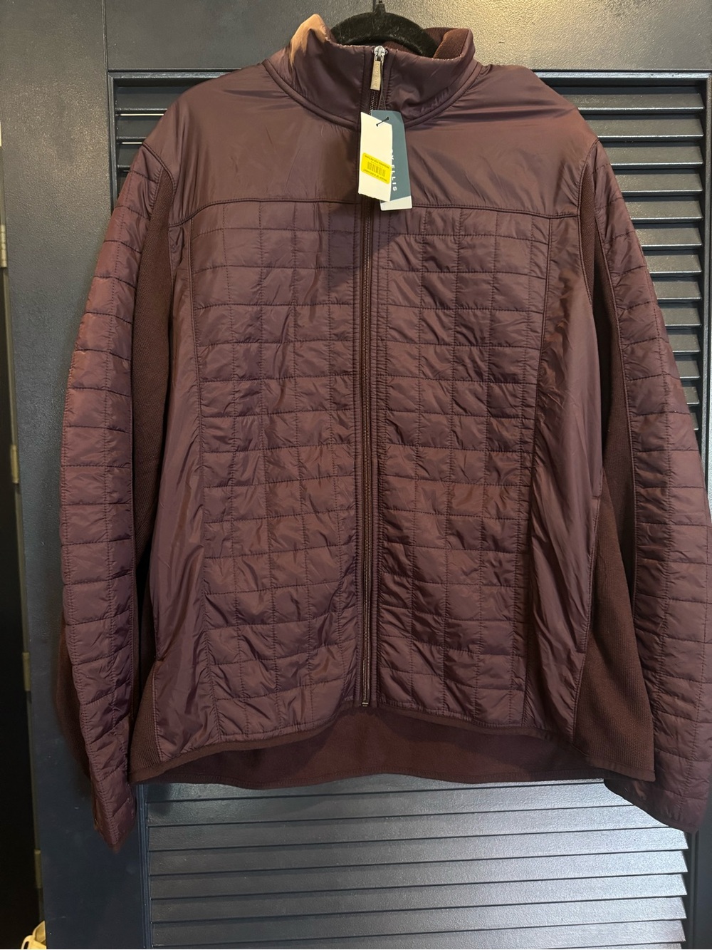 NWT Perry Ellis Hybrid Quilted Jacket XXLT Tall Burgundy Port - Picture 2 of 8